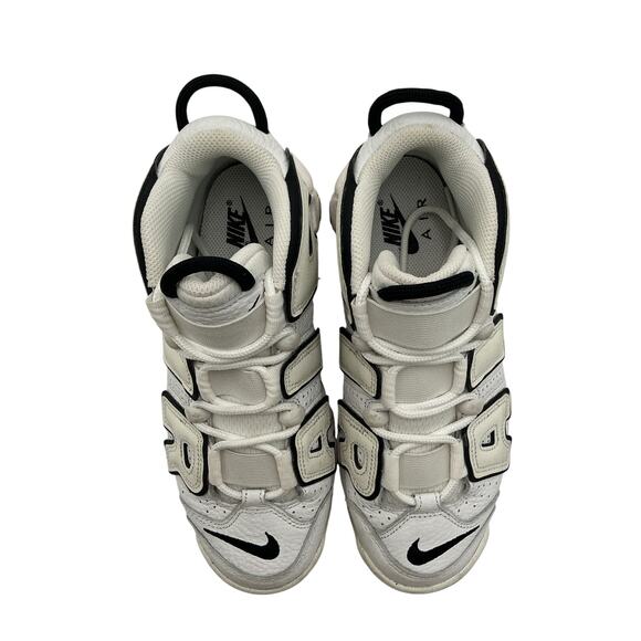 Nike 'Air' White Calf Leather More Uptempo Sneaker Size 7 - Picture 3 of 6